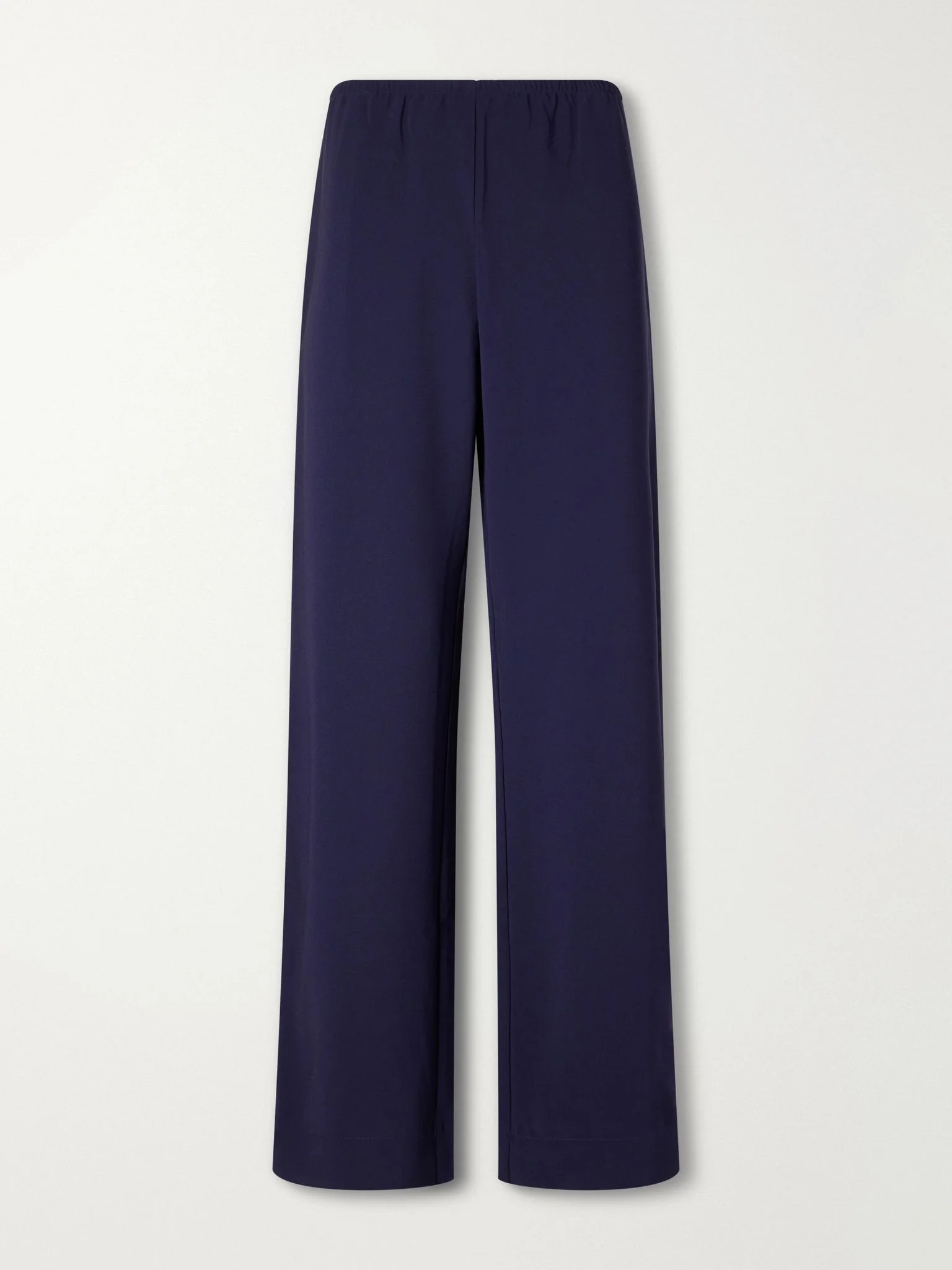 Arielle crepe wide-leg pants Navy - 1