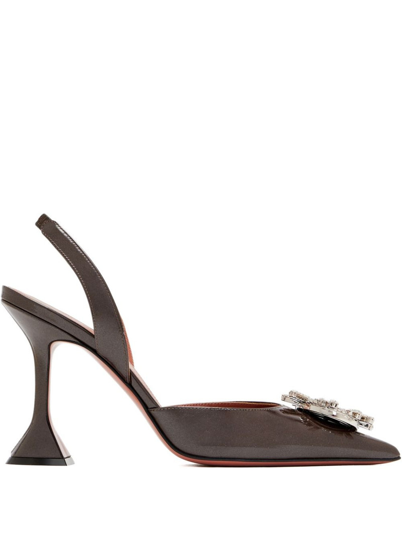95mm crystal-embellished slingback pumps 1