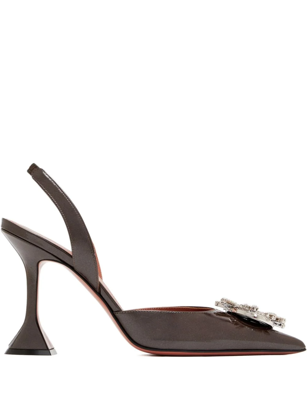 95mm crystal-embellished slingback pumps - 1