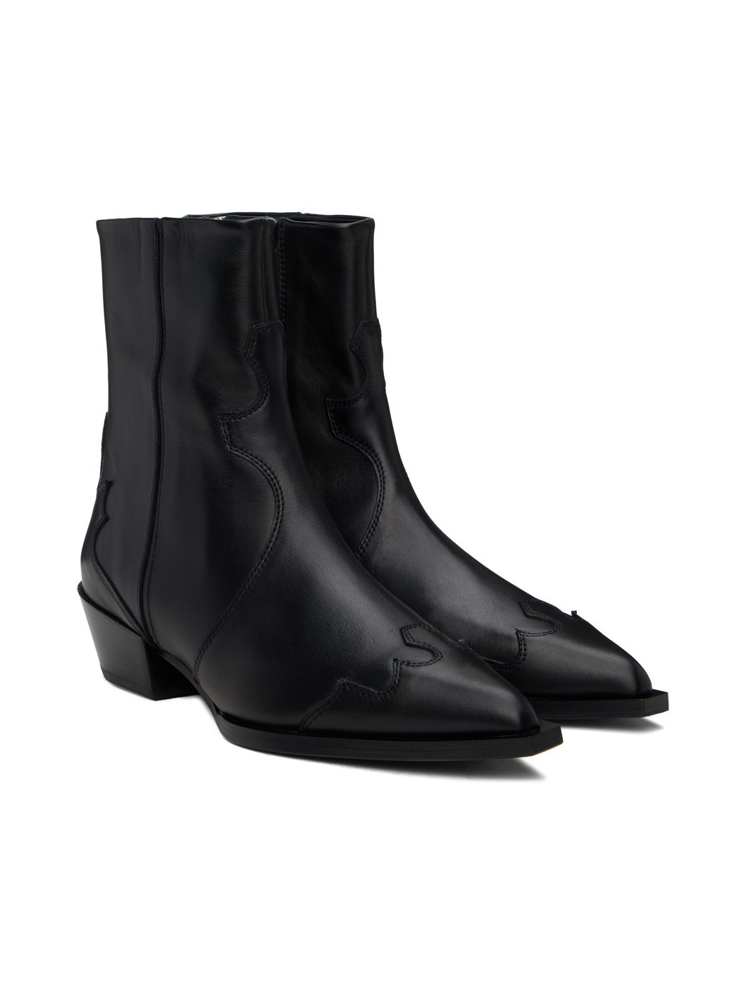 Black Hester Cowboy Boots - 4