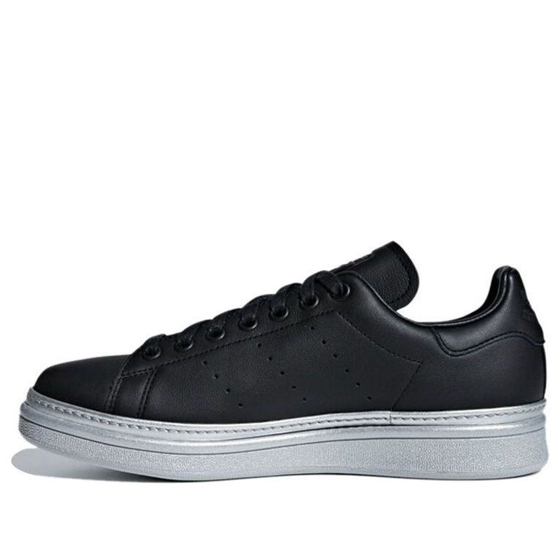 (WMNS) adidas originals Stan Smith New Bold 'Black Gray' AQ1111 - 1