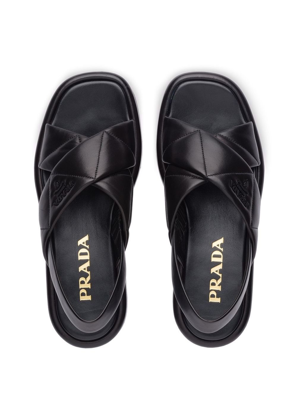 quilted flatform sandals - 4