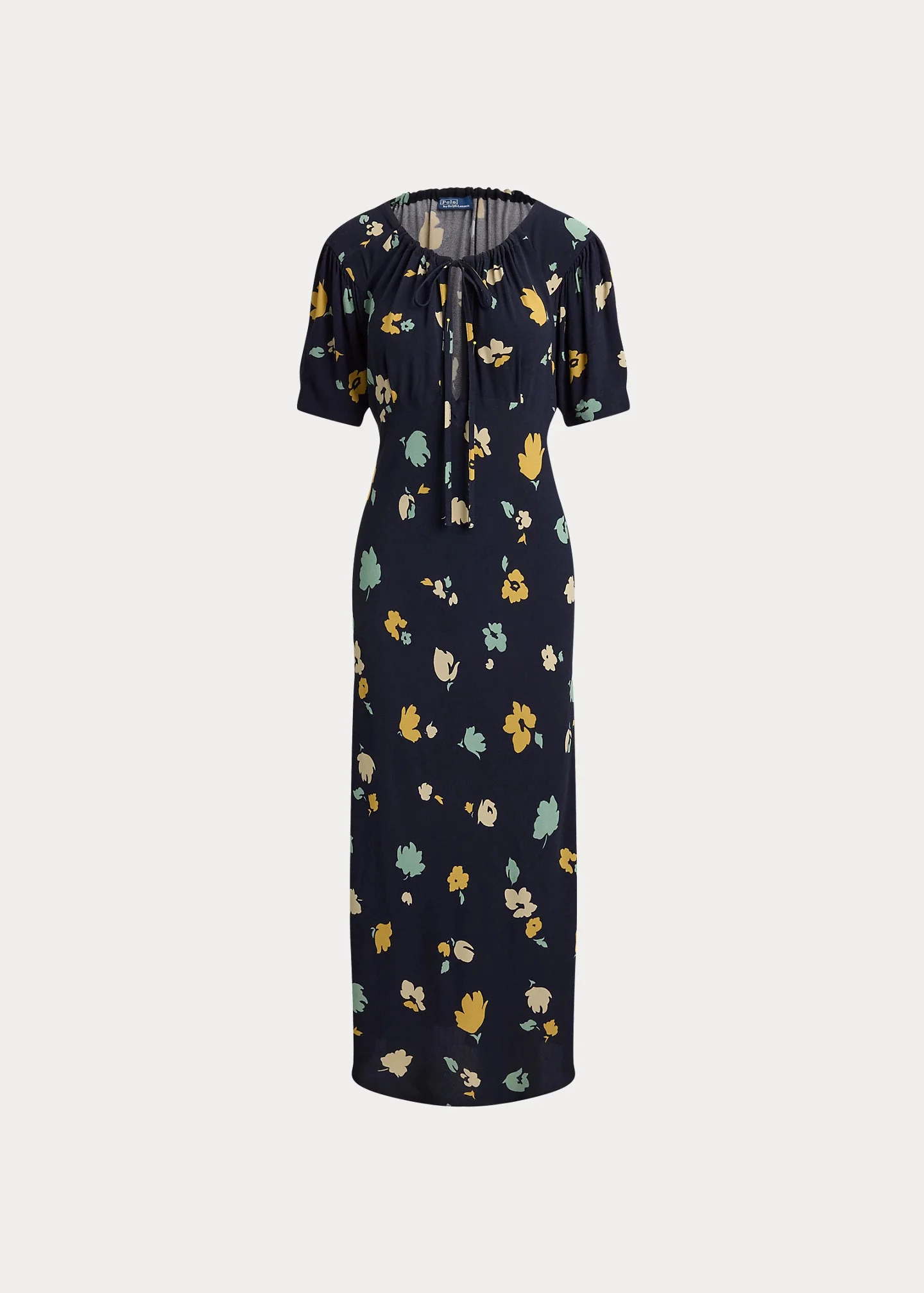 Floral-Print Crepe Dress - 1