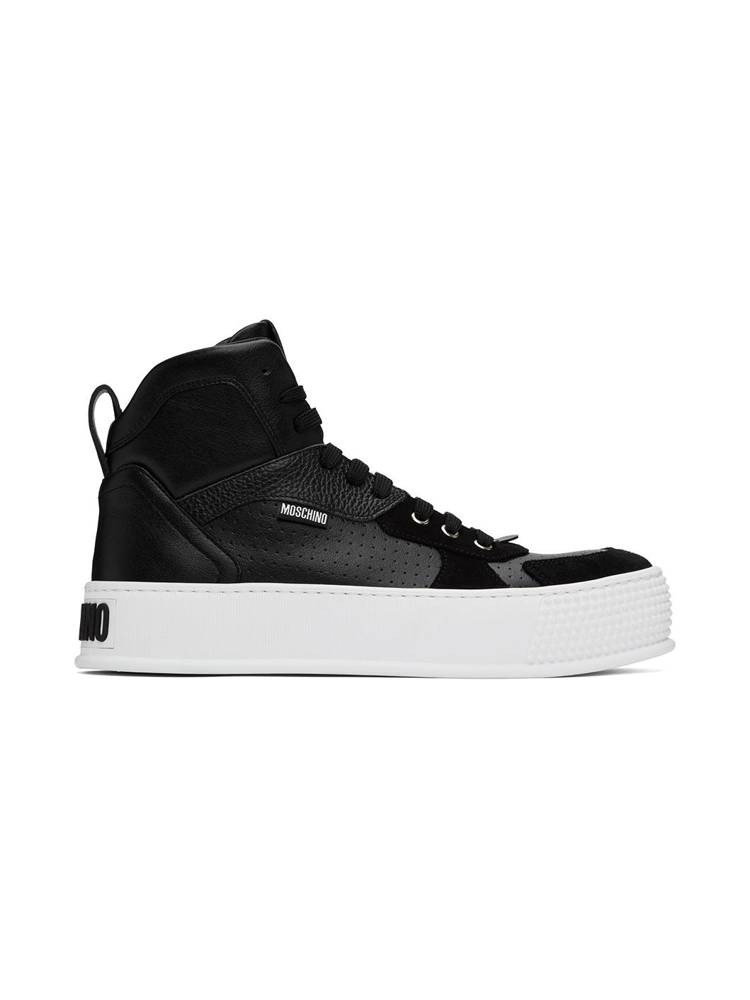 Black Bumps & Stripes Sneakers - 1