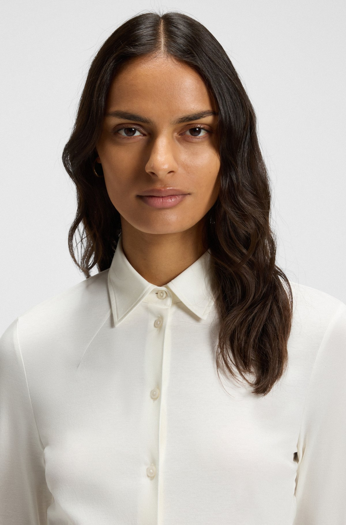 EXTRA-SLIM-FIT BLOUSE IN COTTON JERSEY - 4