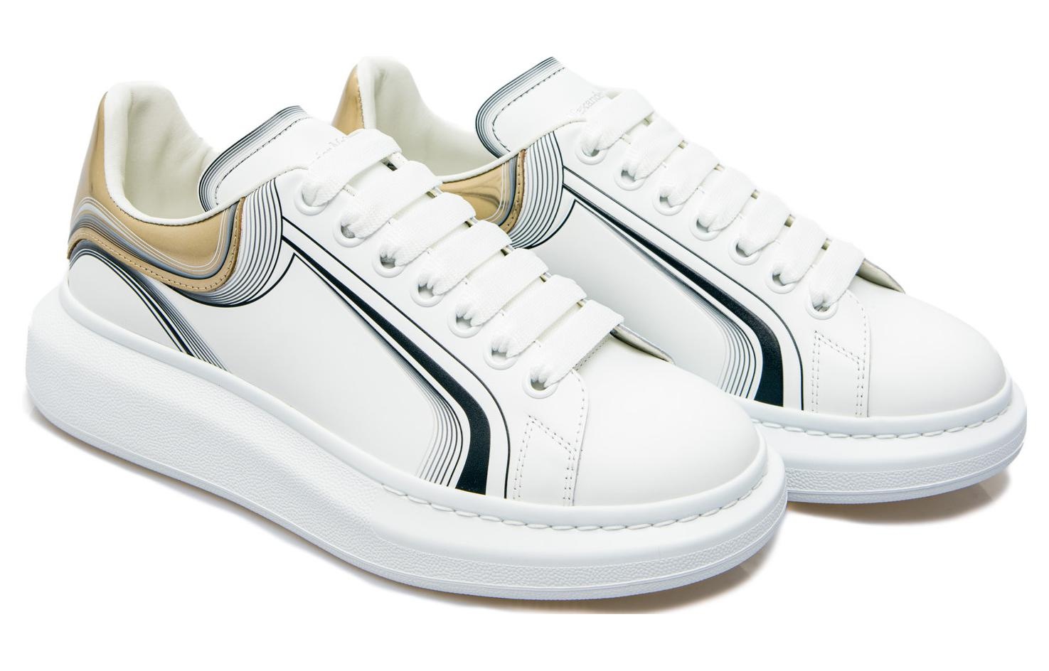 Alexander McQueen Oversized Sneaker 'White Vanilla Black' 750336WIDJP8834 - 3