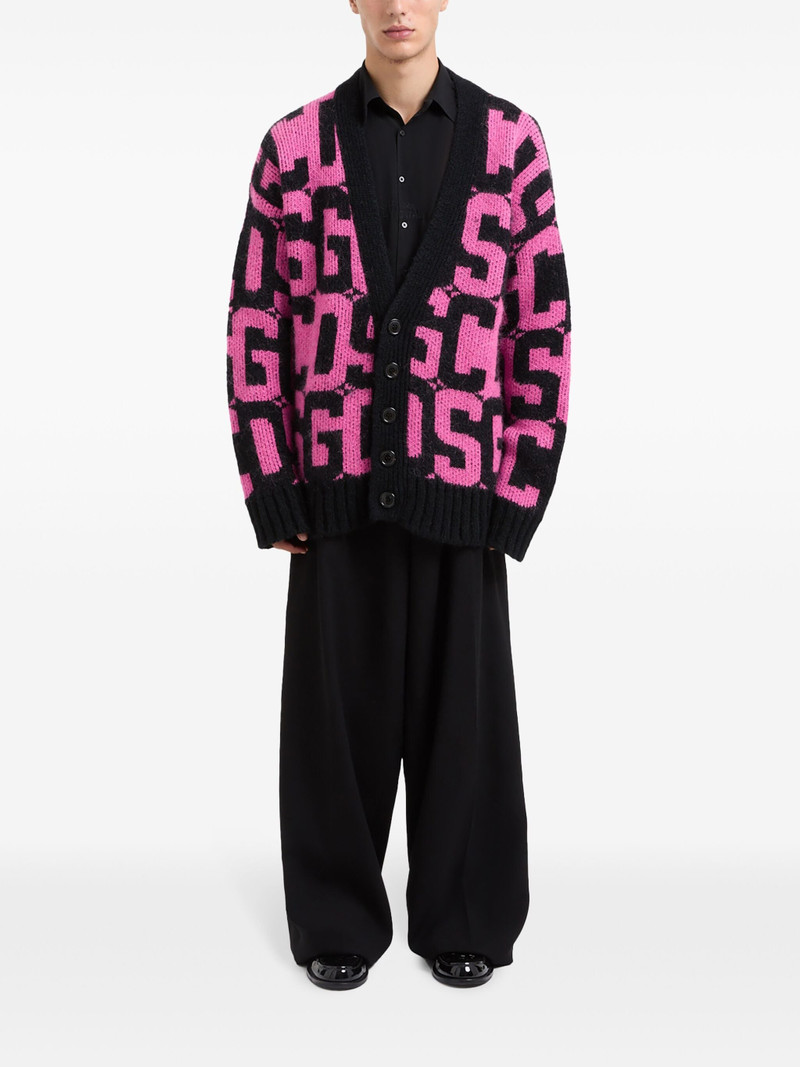 GCDS monogram-pattern cardigan outlook