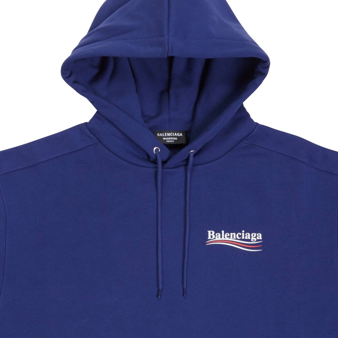 Men's Political Campaign Hoodie Medium Fit in Pacific Blue/white - 7