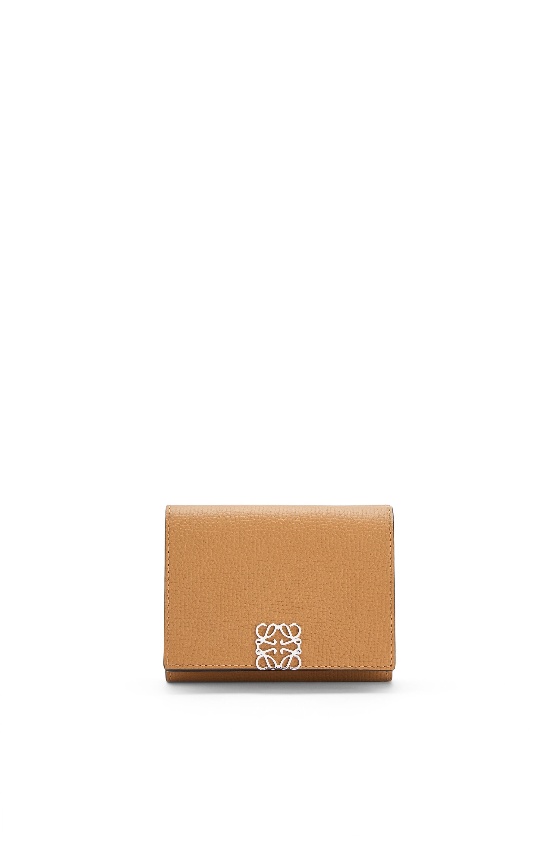 Anagram trifold 6 cc wallet in pebble grain calfskin - 1