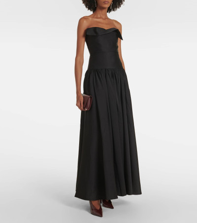 ROLAND MOURET Strapless silk-blend taffeta gown outlook