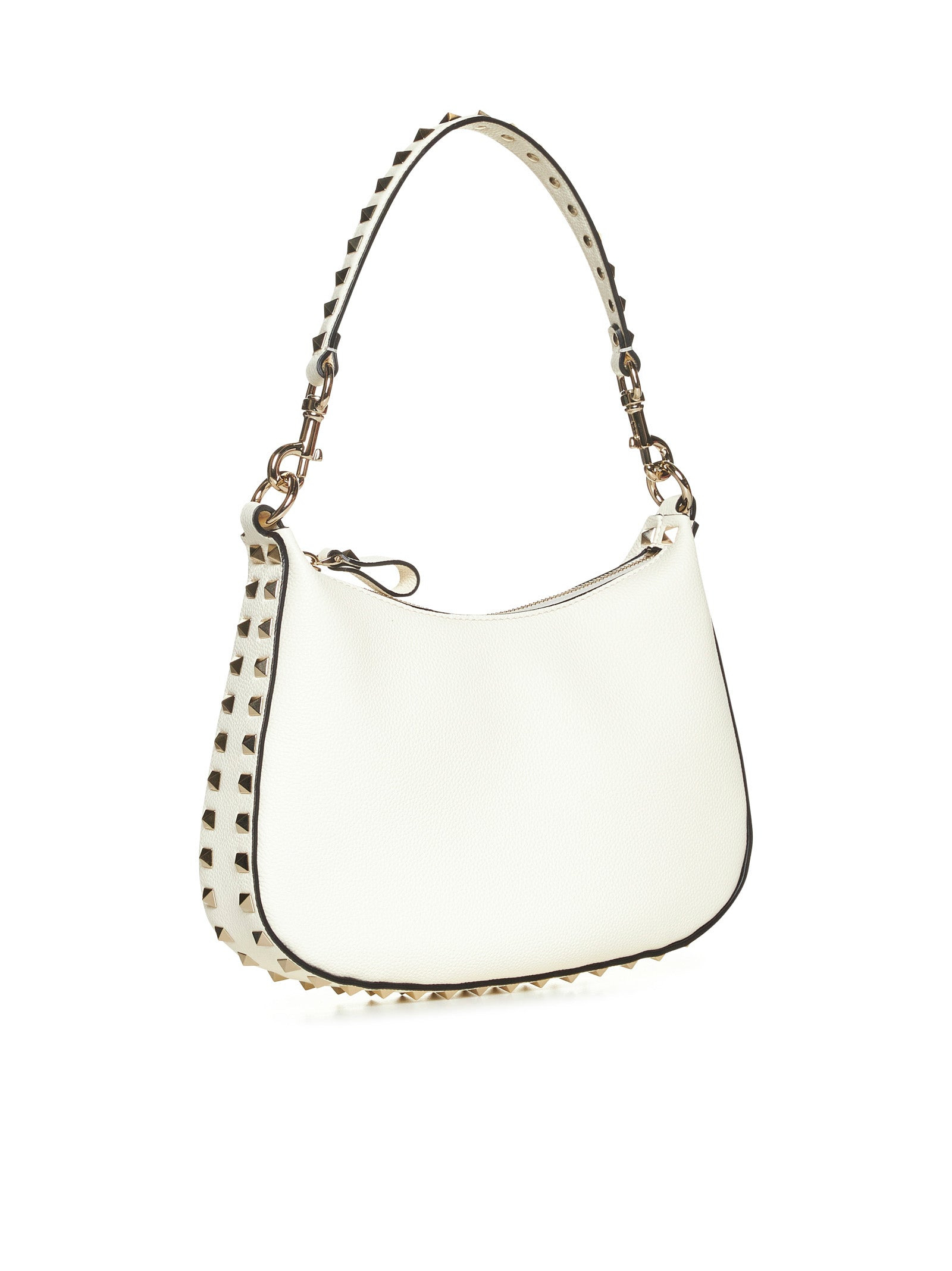 Valentino Garavani Women Rockstud Leather Small Hobo Bag - 2