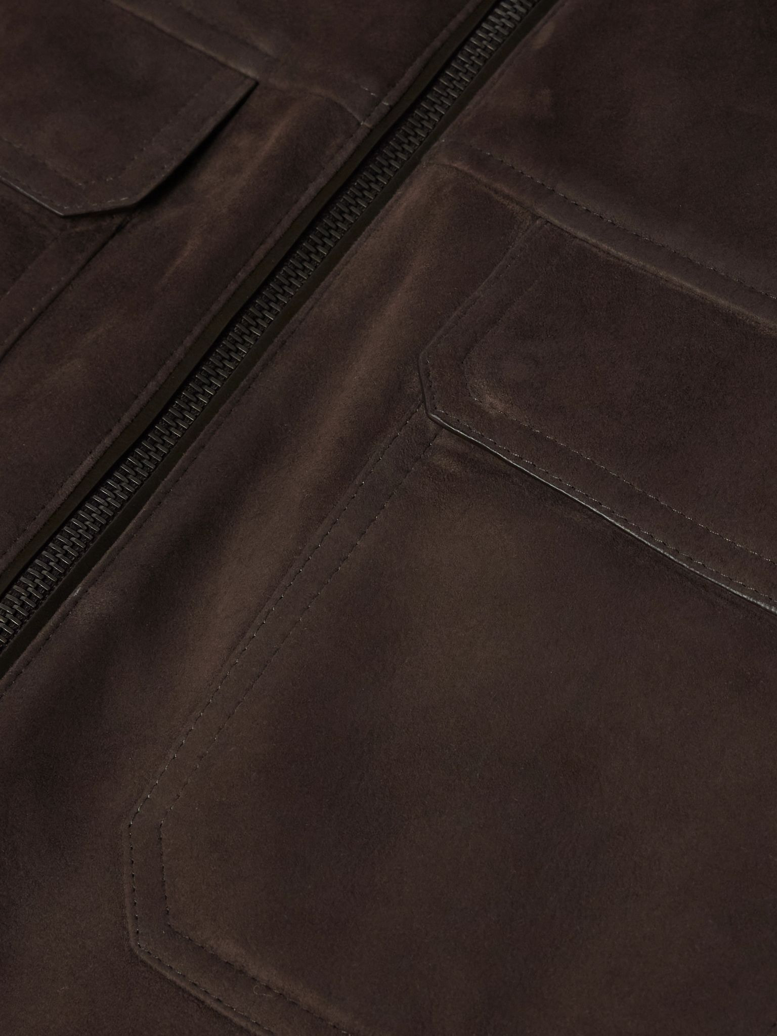 Shearling Trucker Jacket Brown - 5
