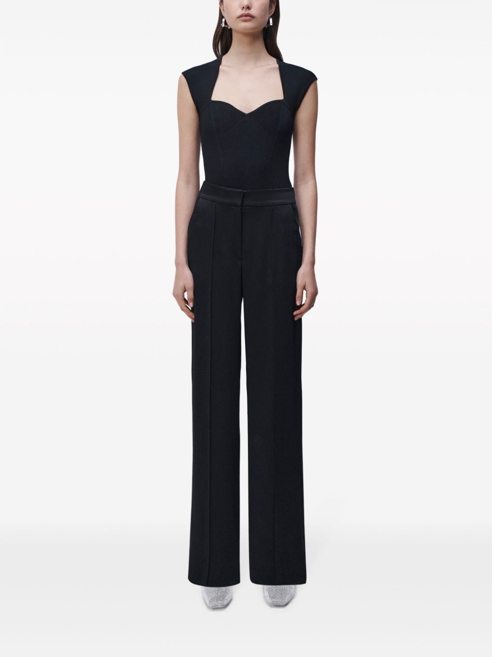 Kyra high-waisted crepe trousers - 2