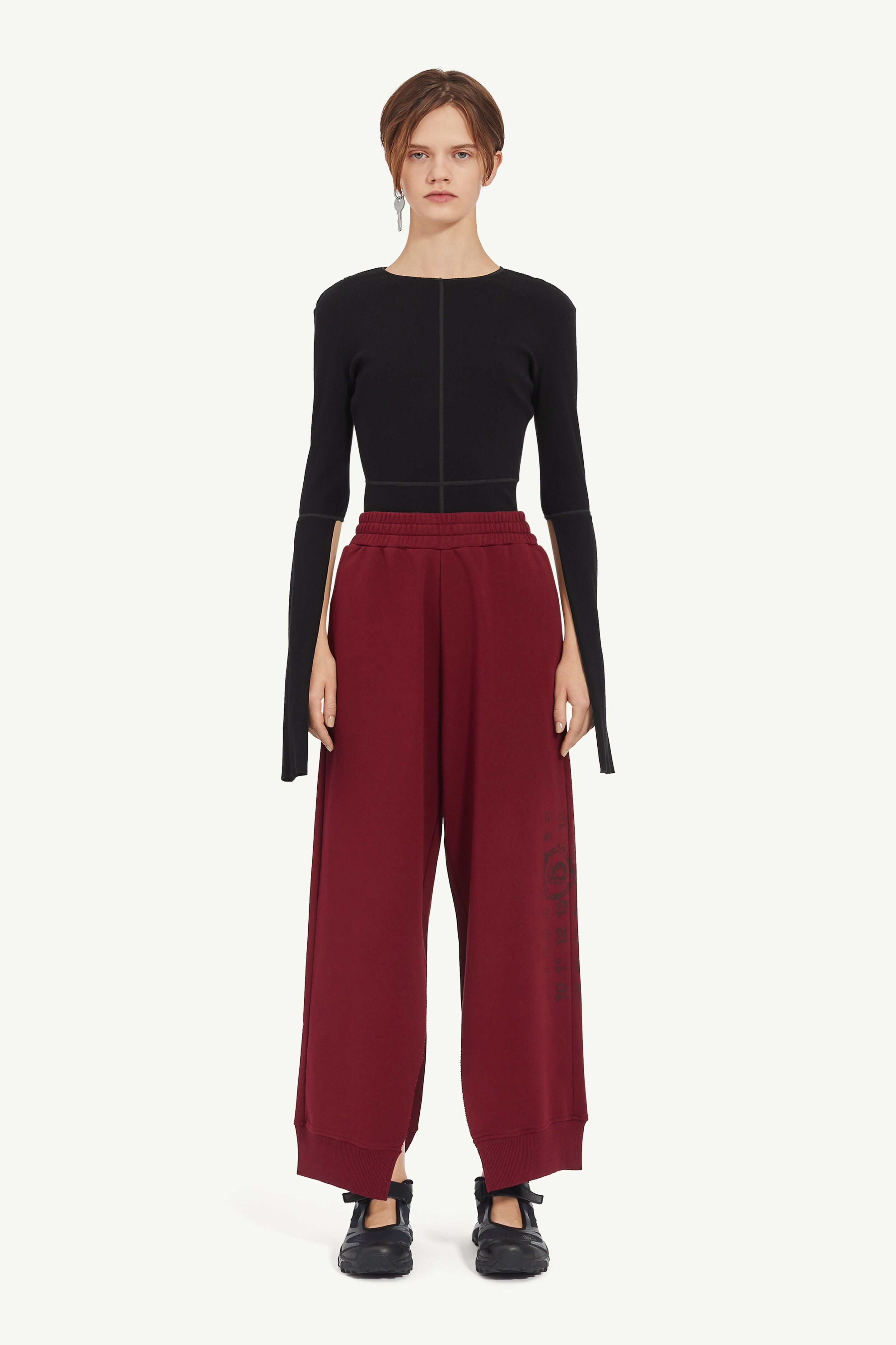 Slit hem track pants - 2