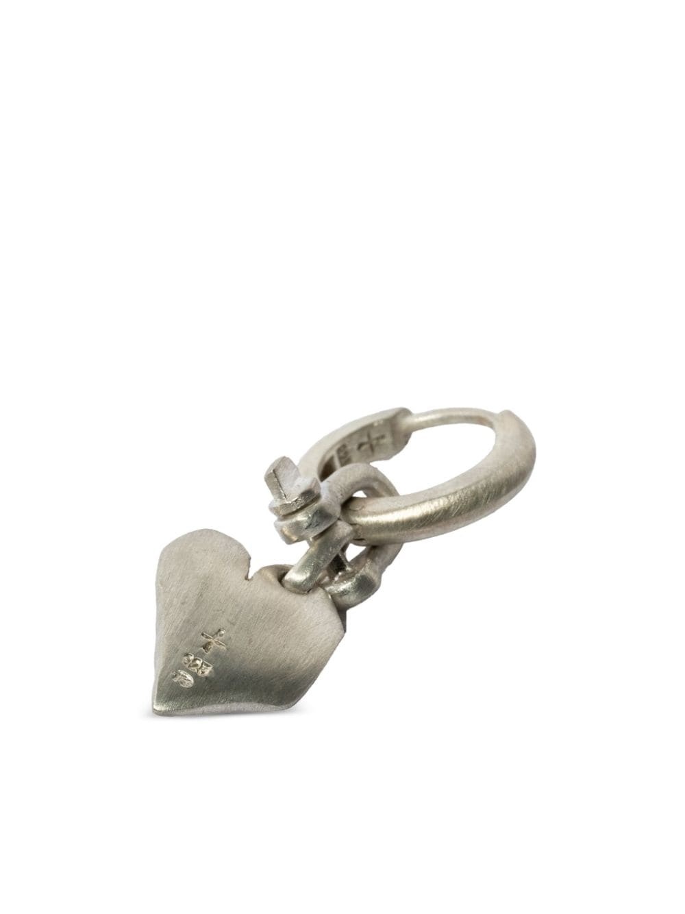 Jazz's Solid Heart sterling silver and diamond earring - 2