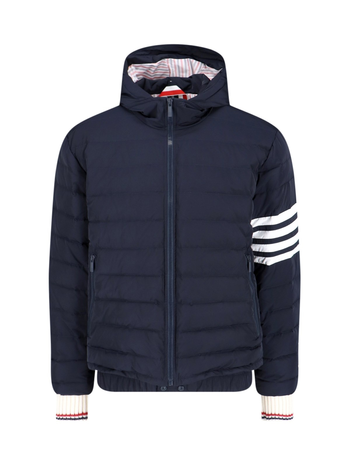 THOM BROWNE - STRIPED DETAIL DOWN JACKET - 1