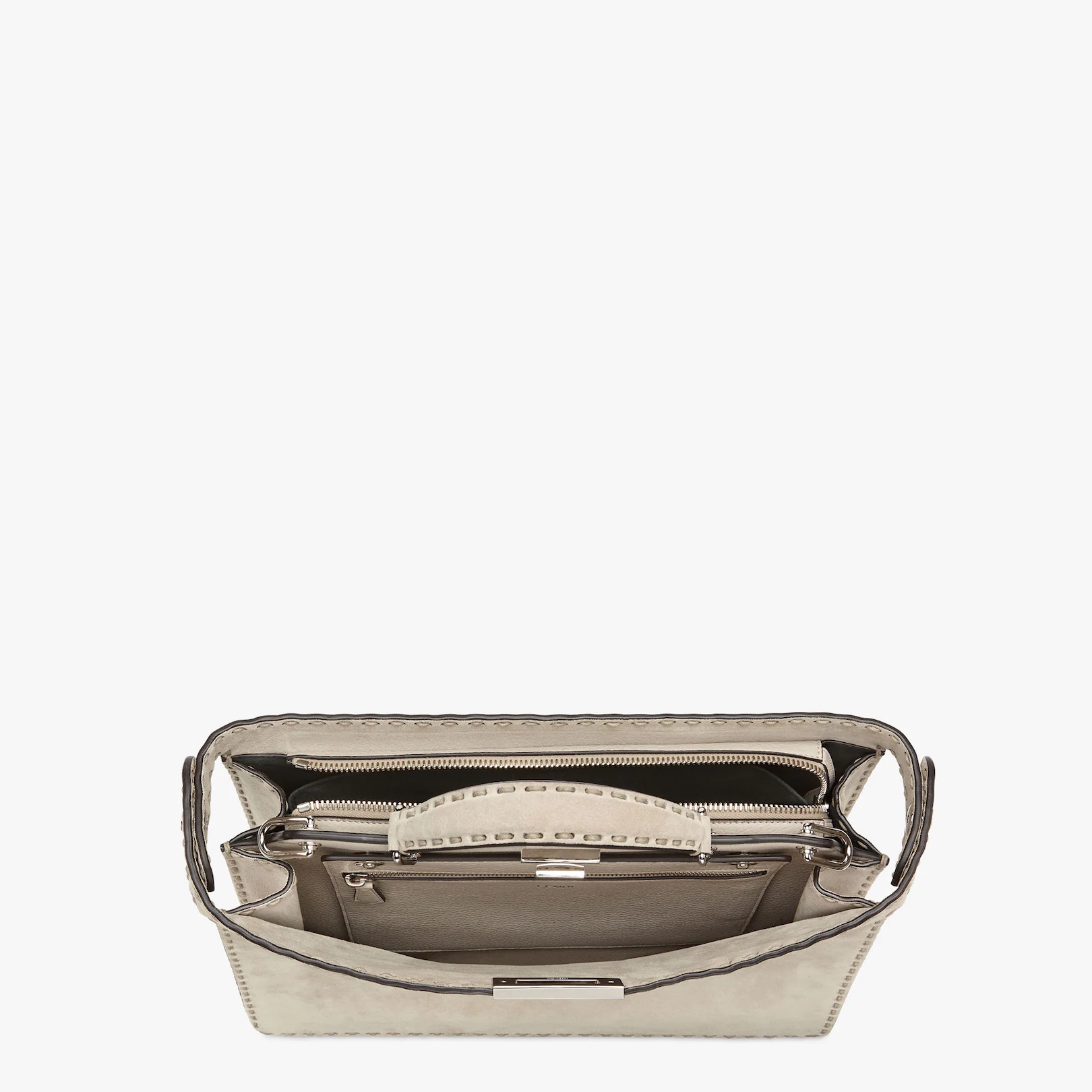 Beige suede and Cuoio Romano leather bag - 5