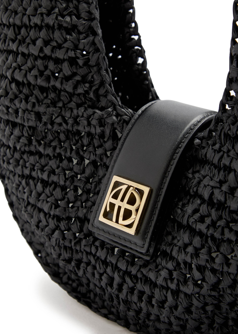 Anine Bing Lou Raffia Crescent Shoulder bag - 3