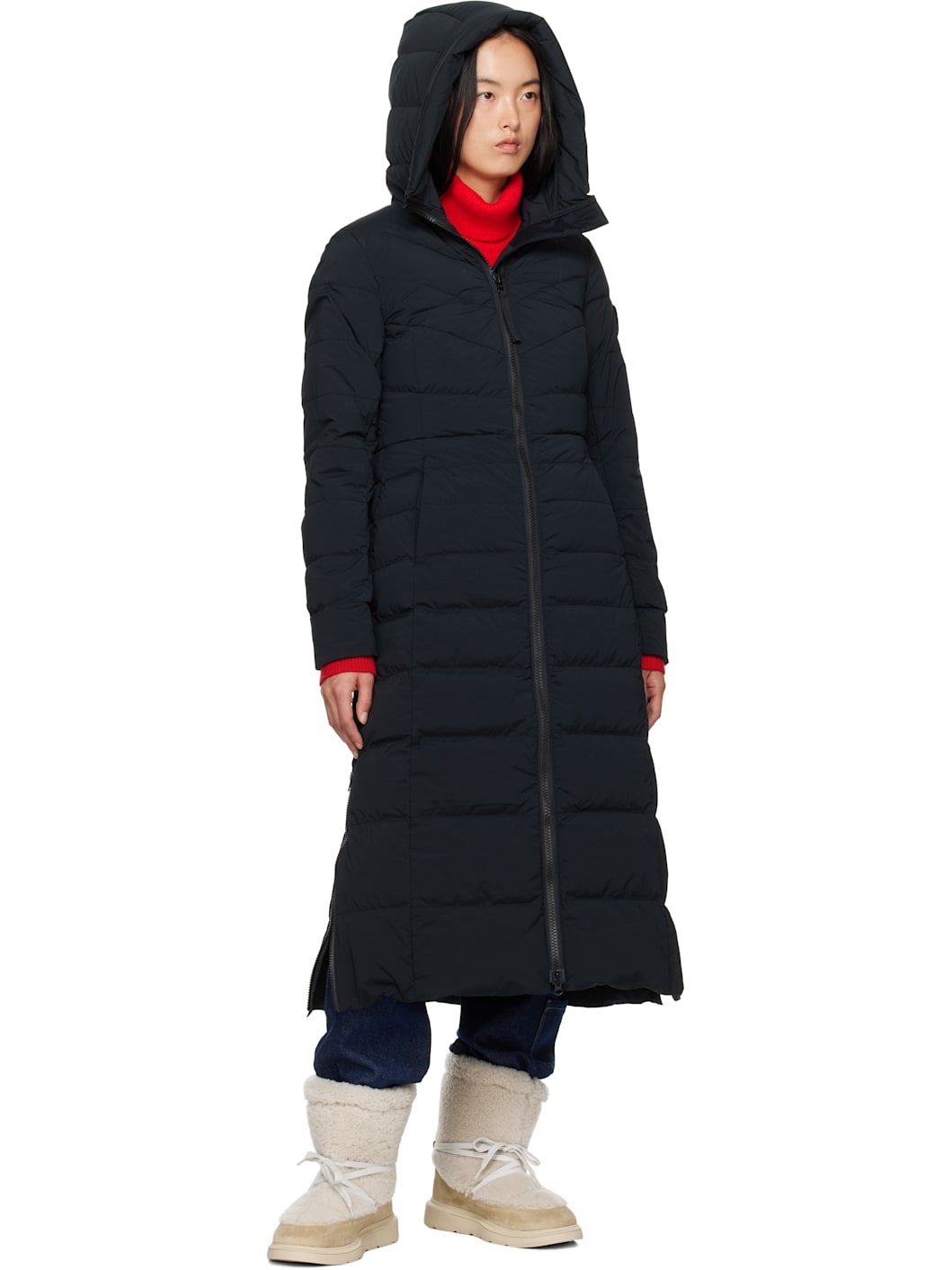 Black 'Black Label' Clair Down Coat - 5