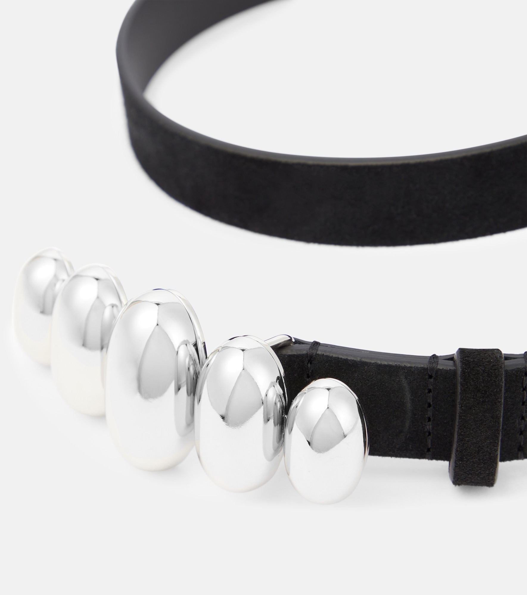 Fuzz slim suede belt - 3