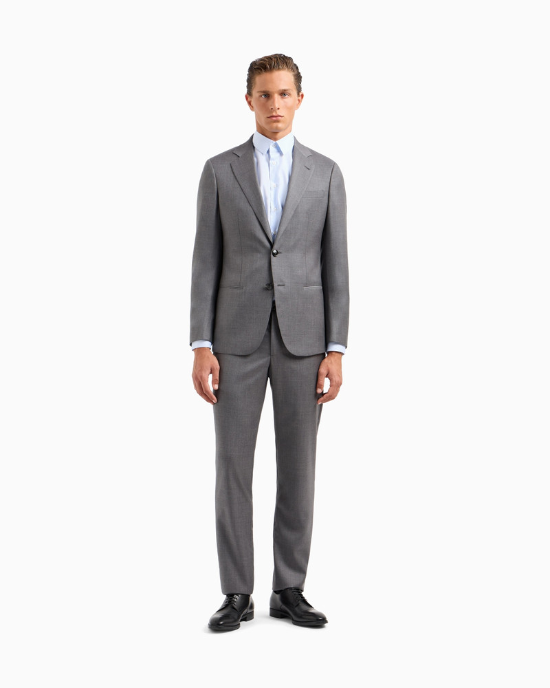 GIORGIO ARMANI Single-breasted Soho Line suit in virgin wool and cashmere outlook