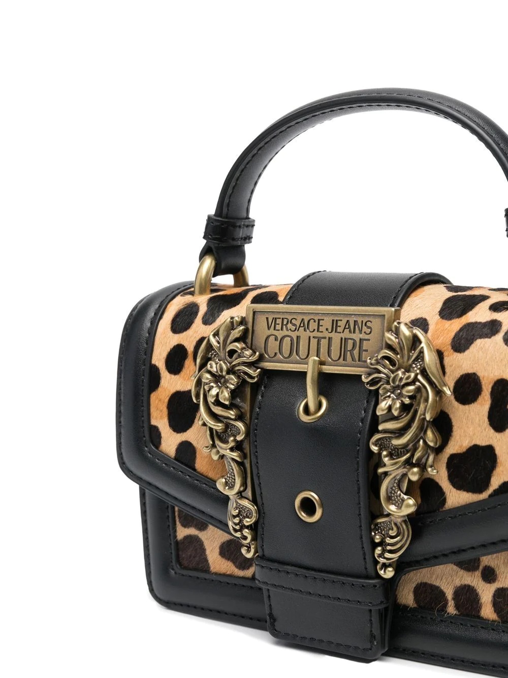 Barocco buckle leopard-print tote bag - 4