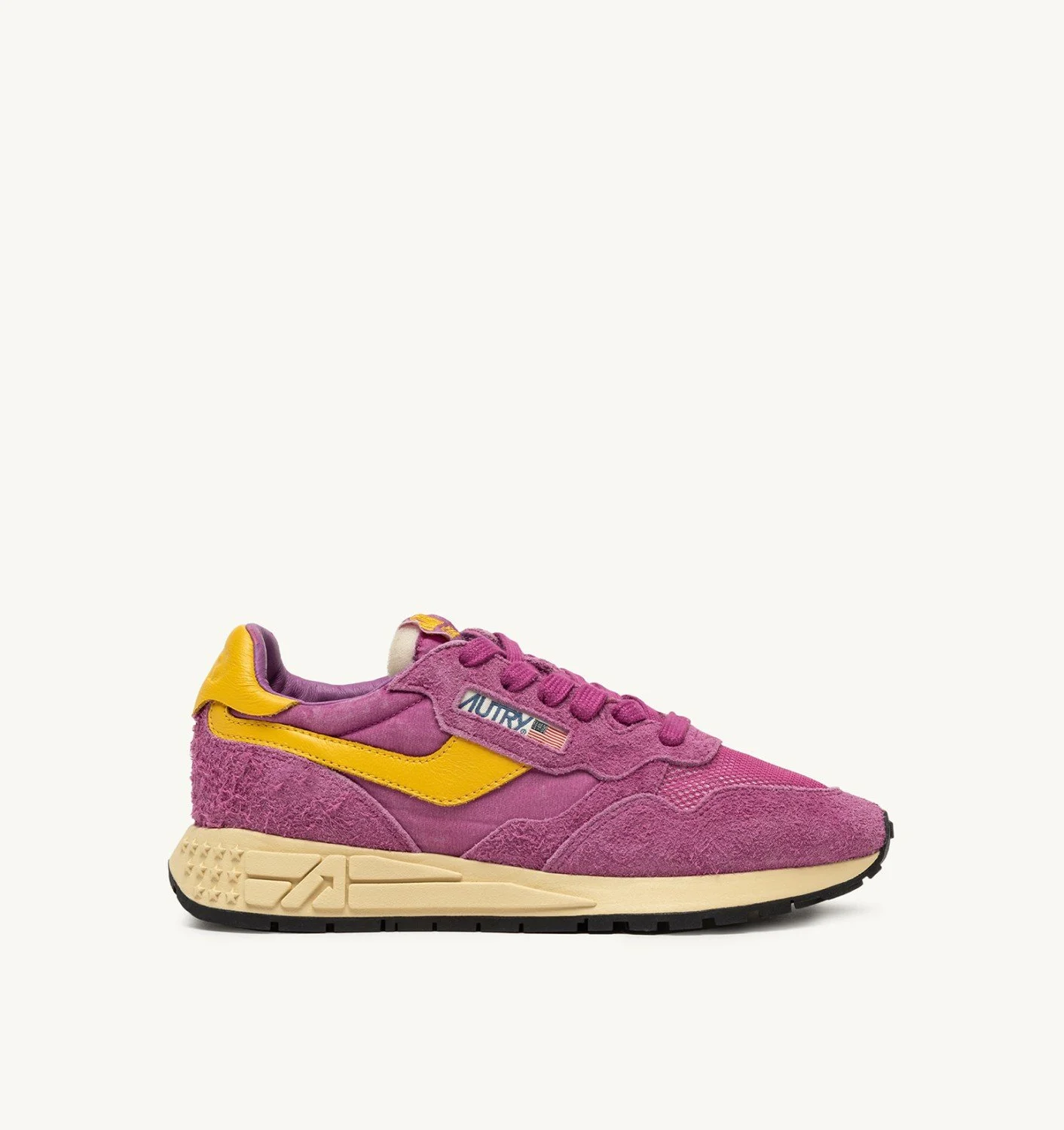 REELWIND LOW SNEAKERS IN ROSÈ SORBET AND CALENDULA SUEDE AND NYLON - 1