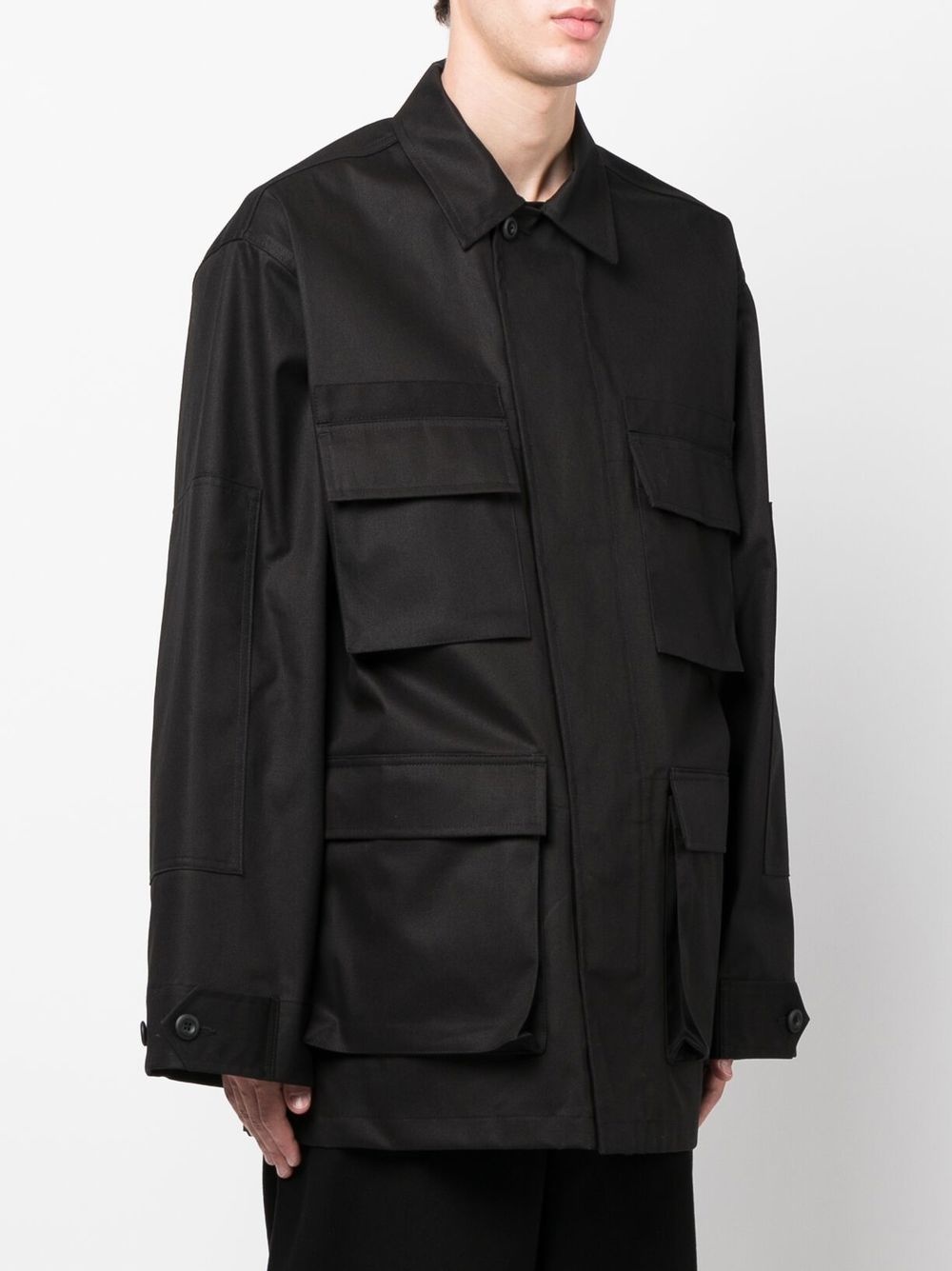 multi-pocket cargo shirt jacket - 3