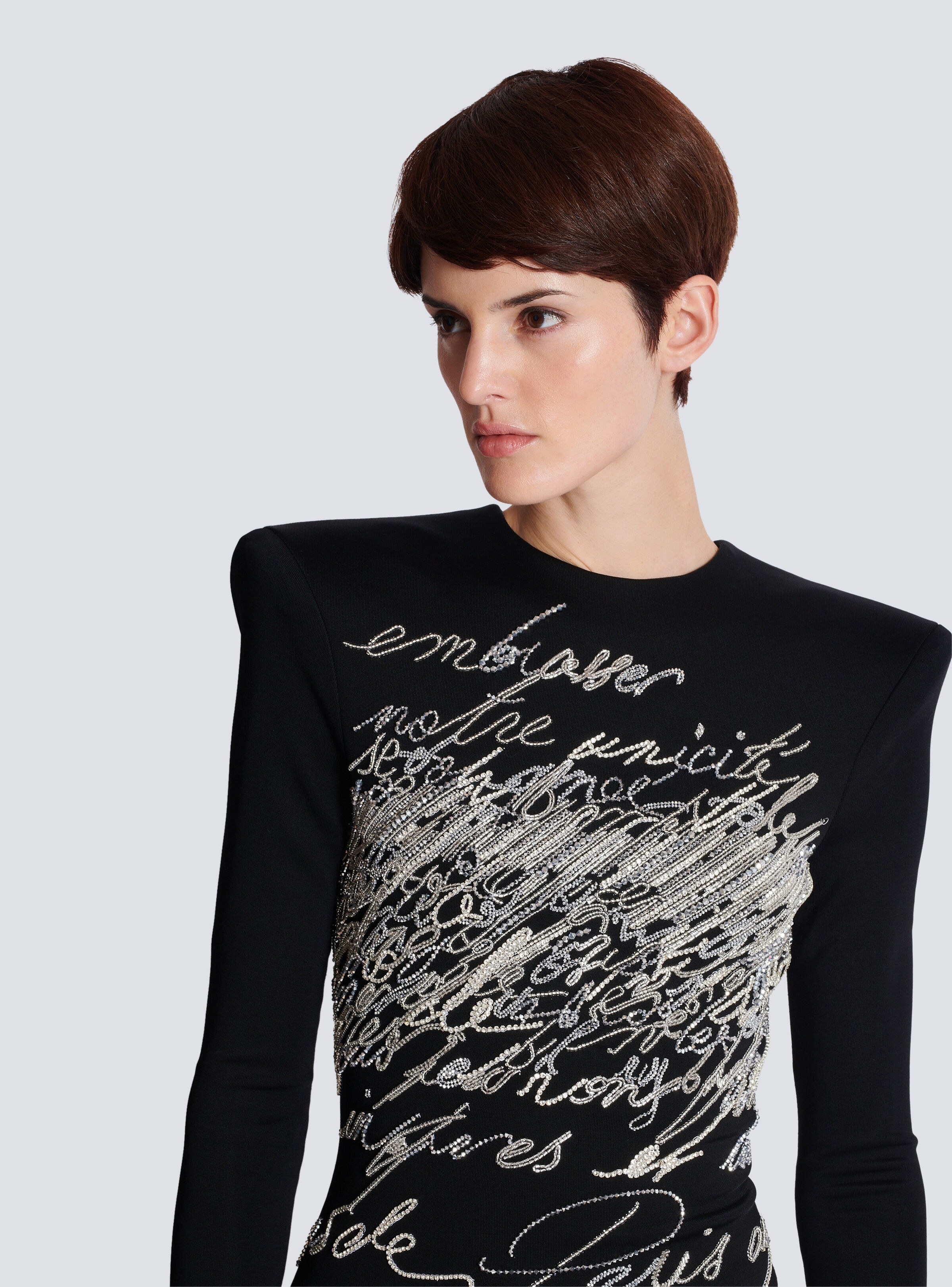 Short dress with "Love Letter" embroidery - 7