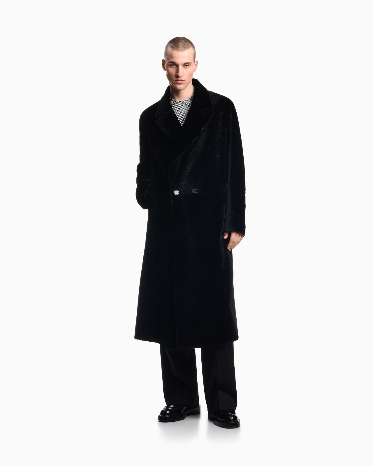 ICON VELVET-EFFECT LAMB SHEARLING COAT - 2