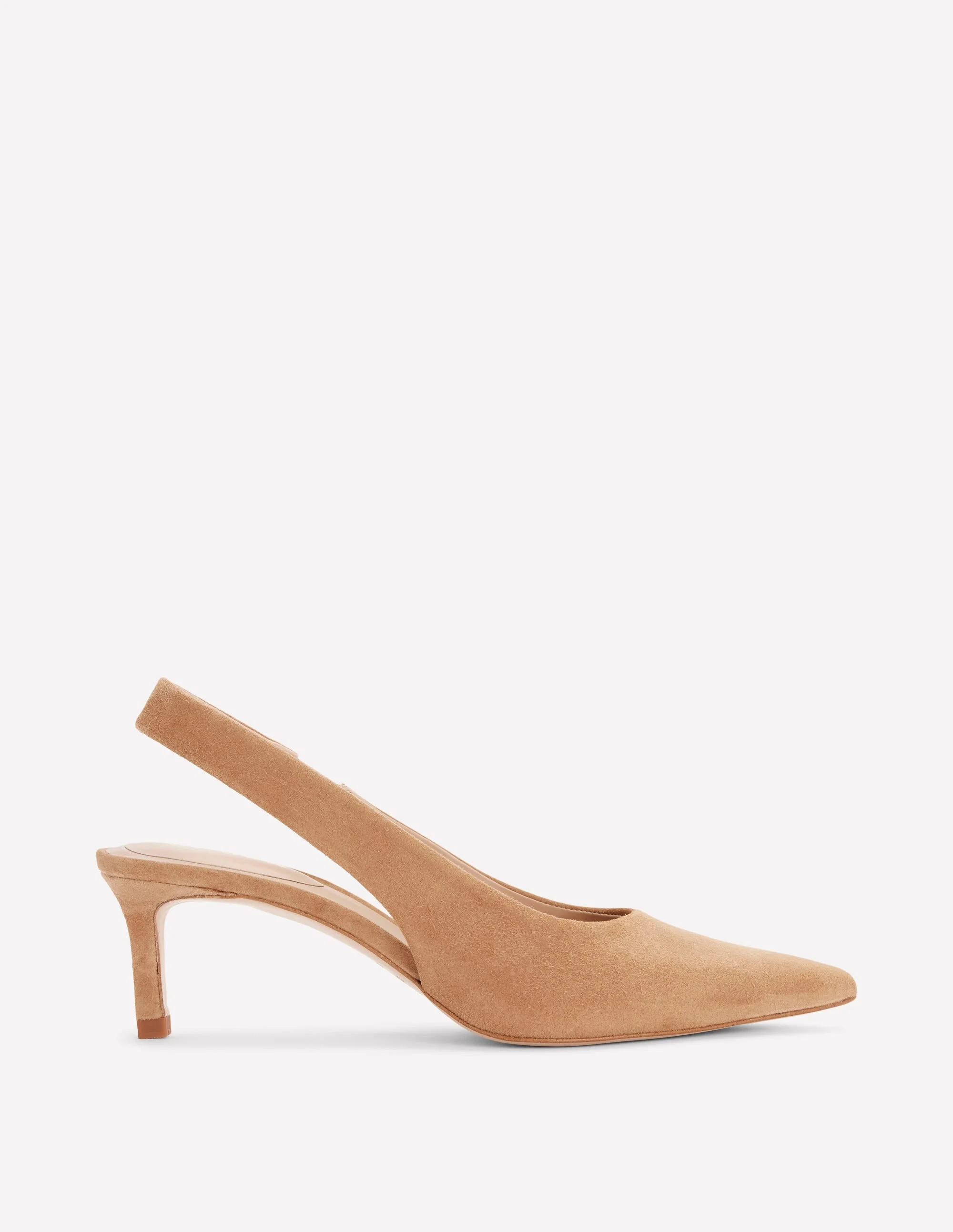 Hope Slingback Kitten Heels-Macchiato Suede - 1