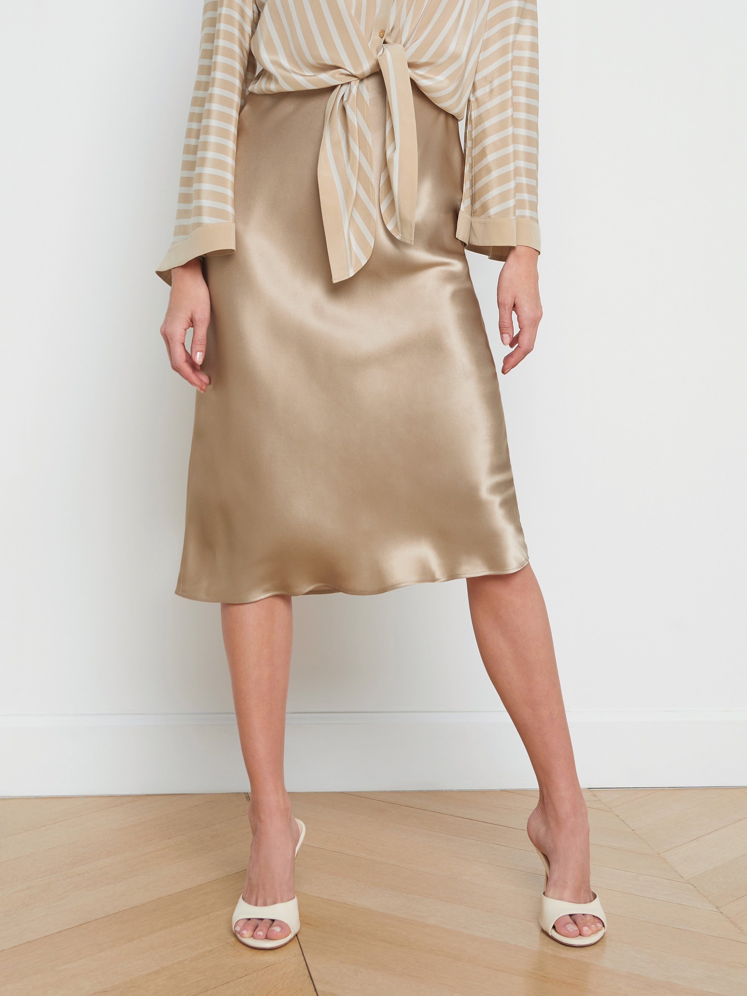 Perin Silk Midi Skirt - 3
