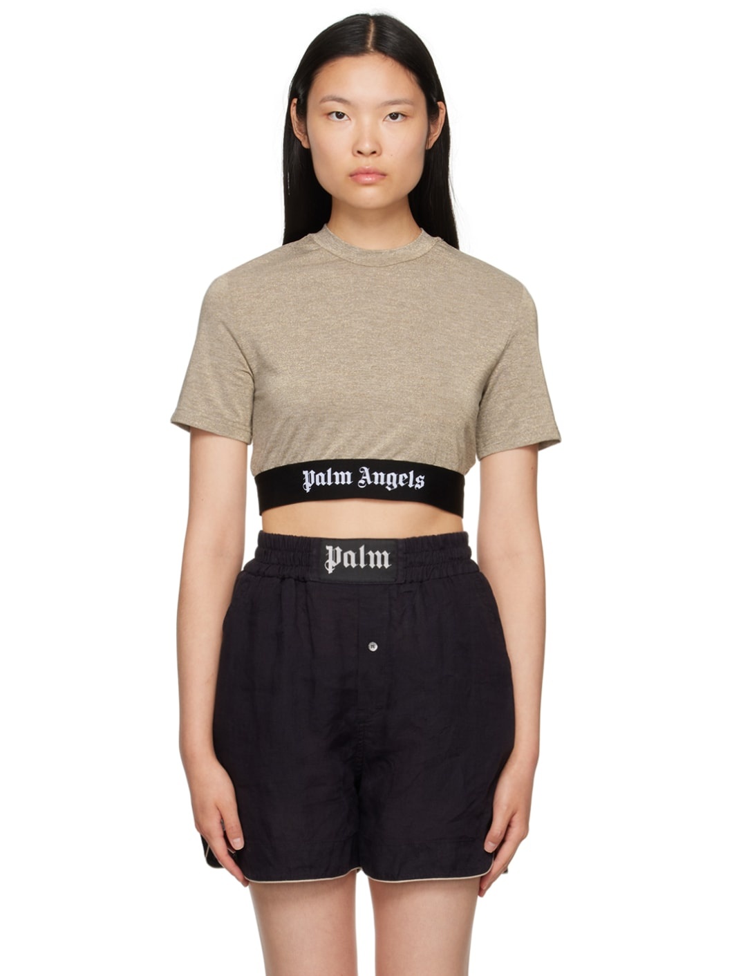 Gold Cropped T-Shirt - 1