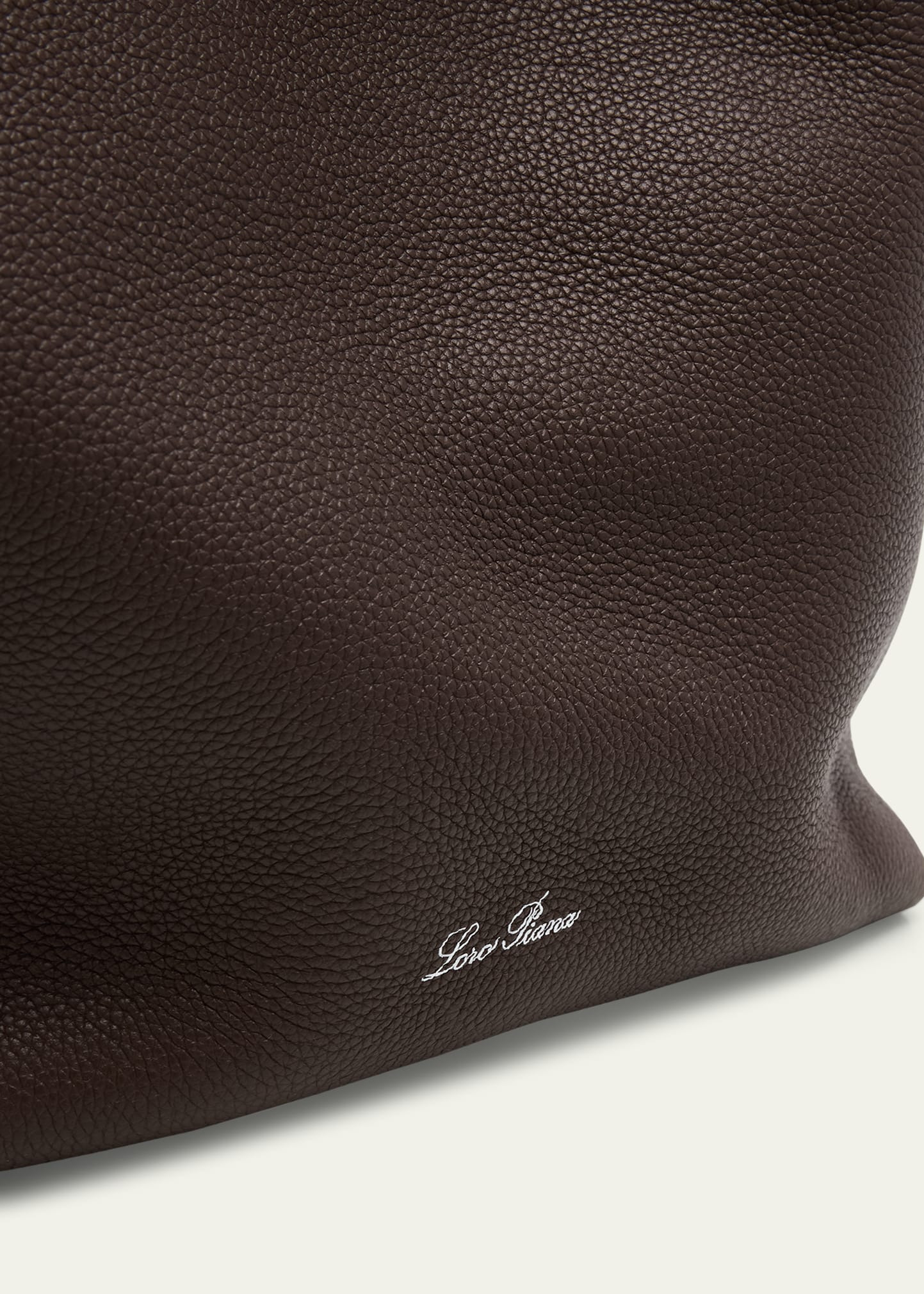 Large Bale Fine-Grain Leather Bag - 5