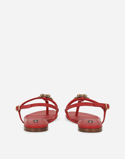 Dolce & Gabbana Nappa leather Devotion thong sandals outlook