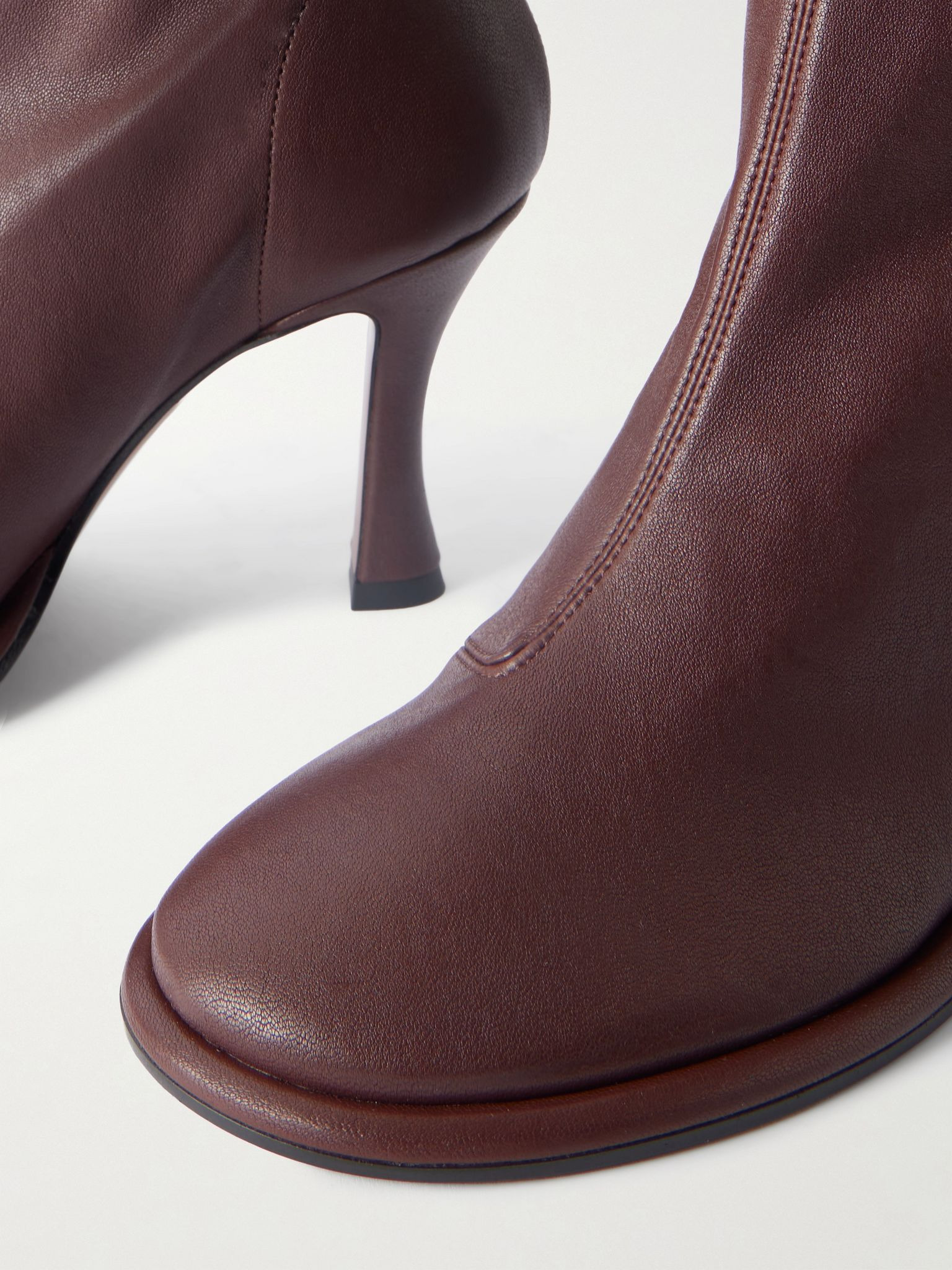 Lea leather ankle boots Chocolate - 4
