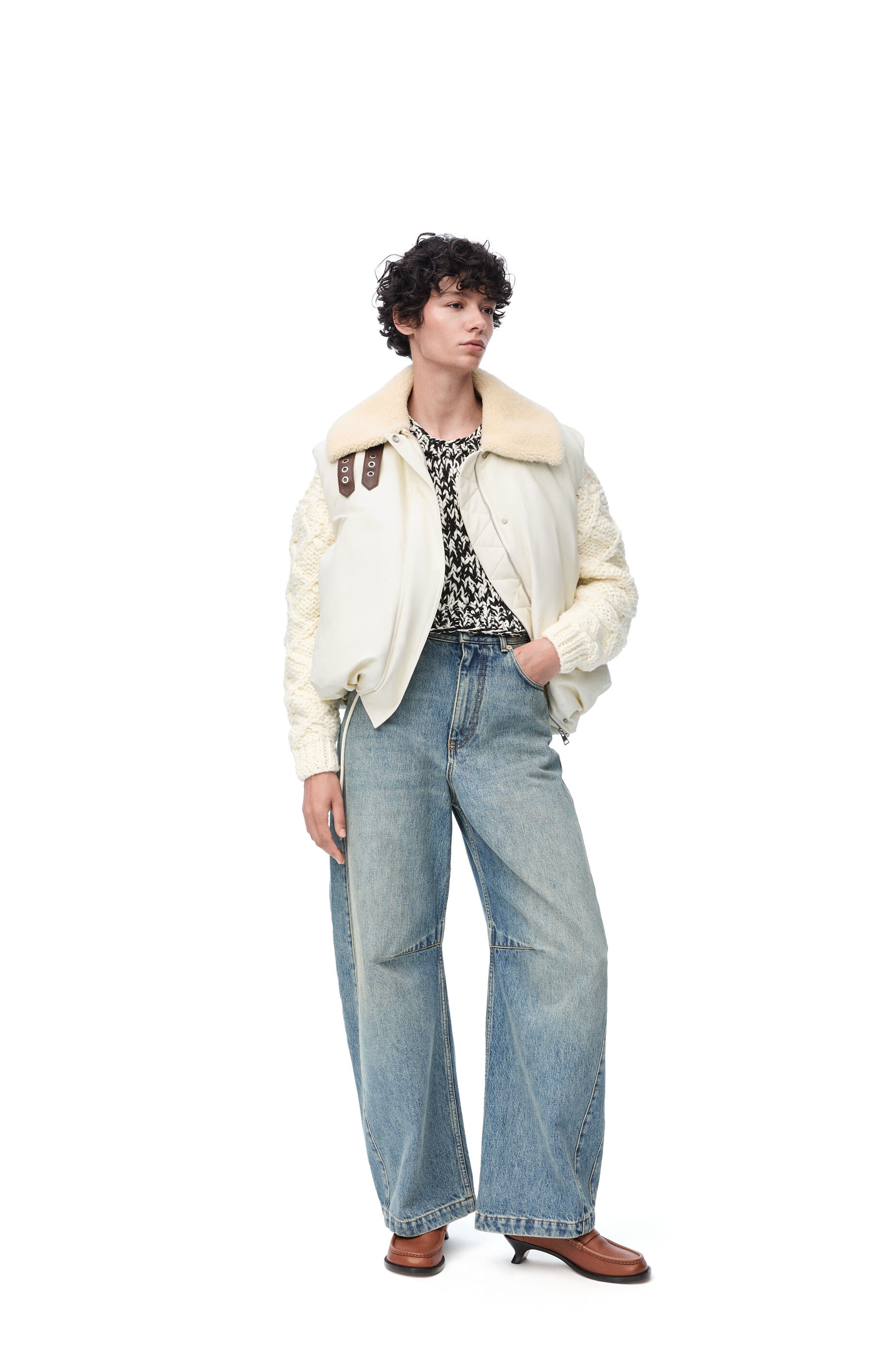 Puffer vest in cotton blend - 2