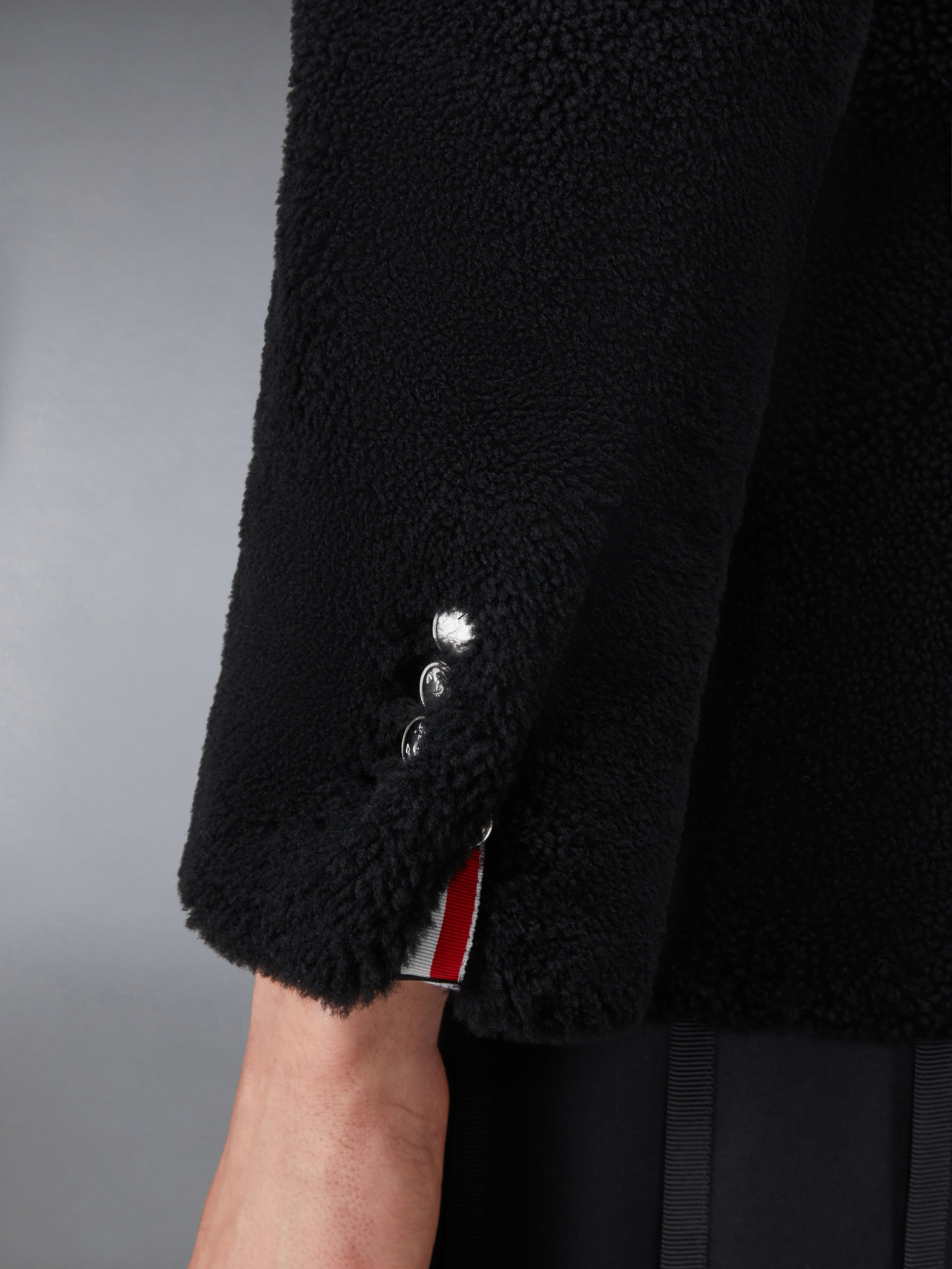 Shearling 4-Bar Peacoat - 4