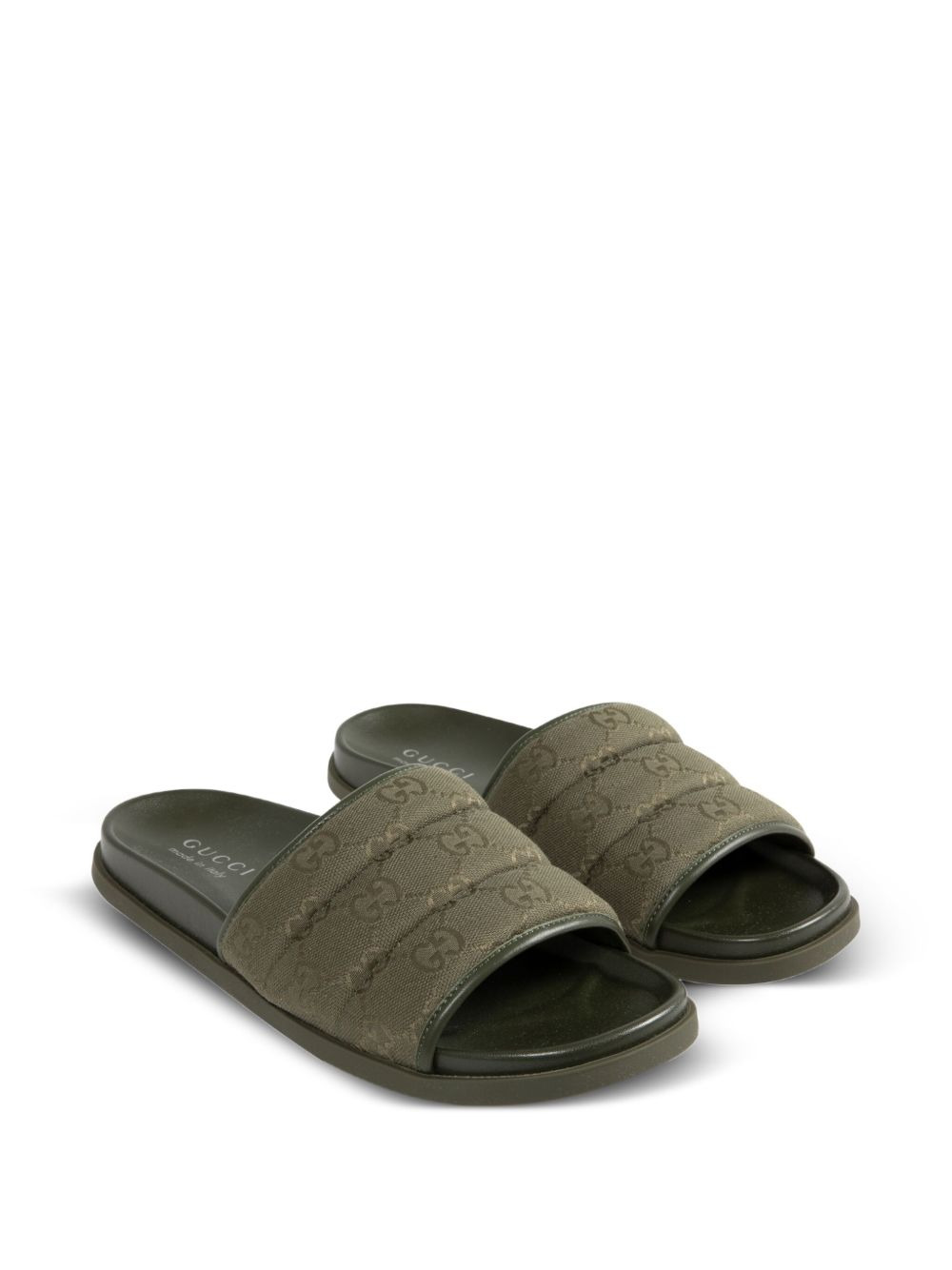 GG monogram quilted slides - 2
