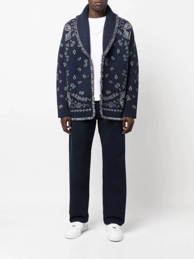 Alanui bandana-knit cardigan outlook