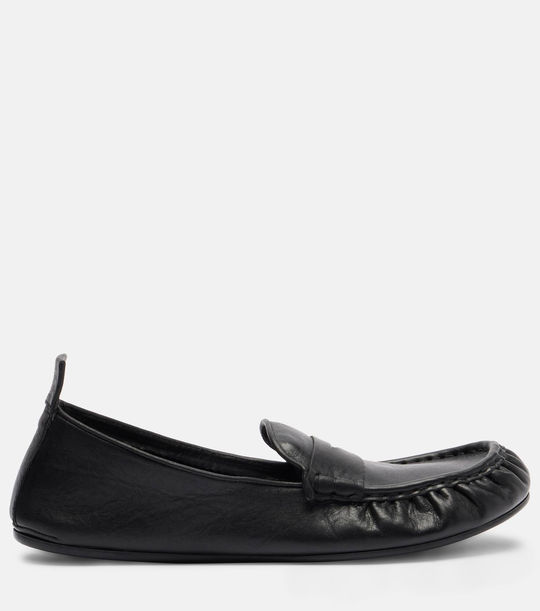 Leather penny loafers - 4