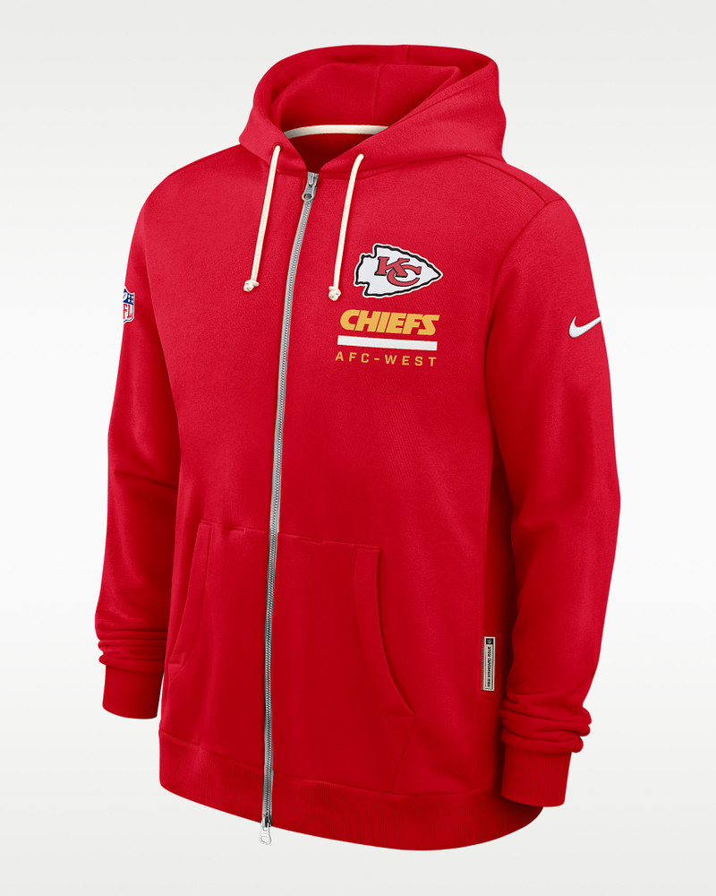 Kansas City Chiefs Utility Player Sideline Men's Nike Dri-FIT NFL Full-Zip Hoodie 1