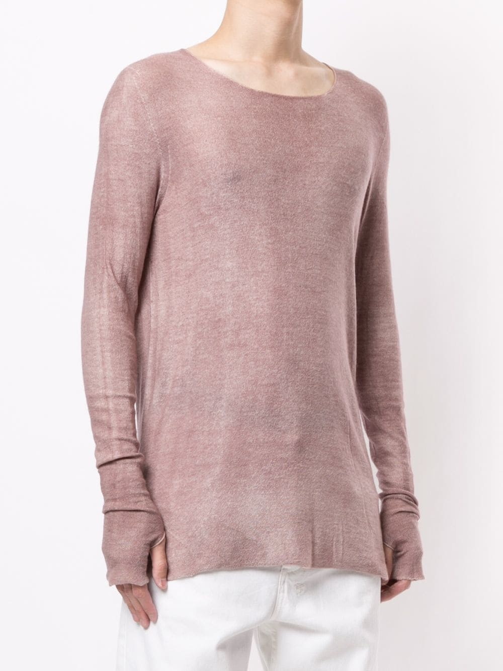 long-sleeved knitted jumper - 3