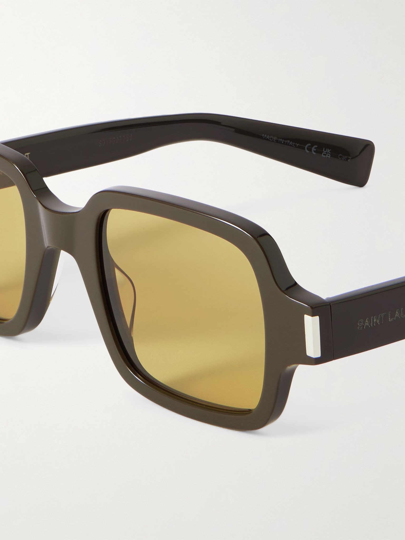 Rectangular-Frame Acetate Sunglasses Dark brown - 3