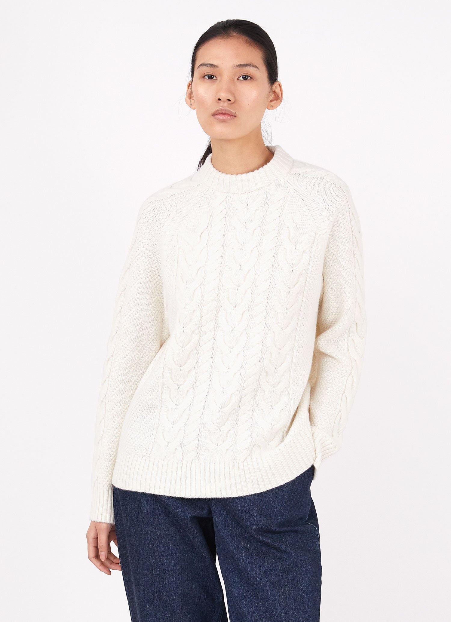 Cable Crew Neck Jumper - 2