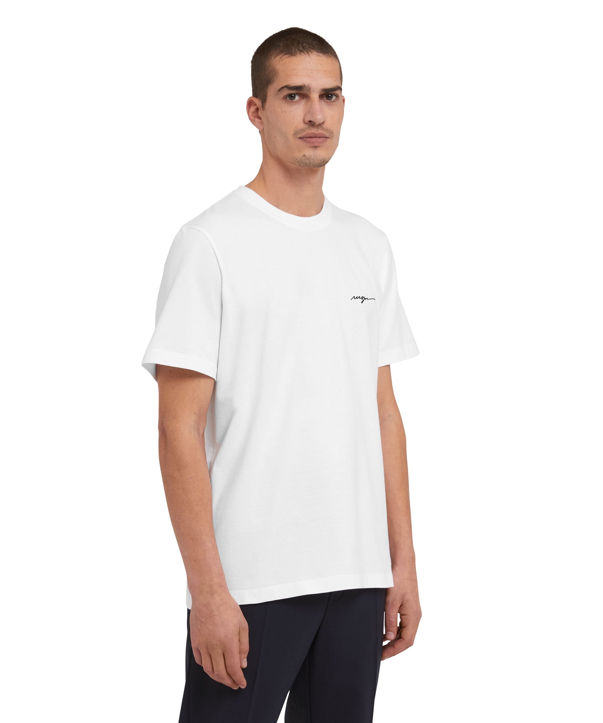 T-Shirt with embroidered cursive logo - 4