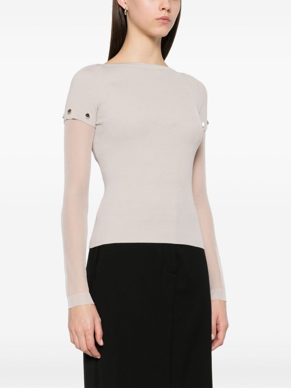 Layered crewneck sweater - 6
