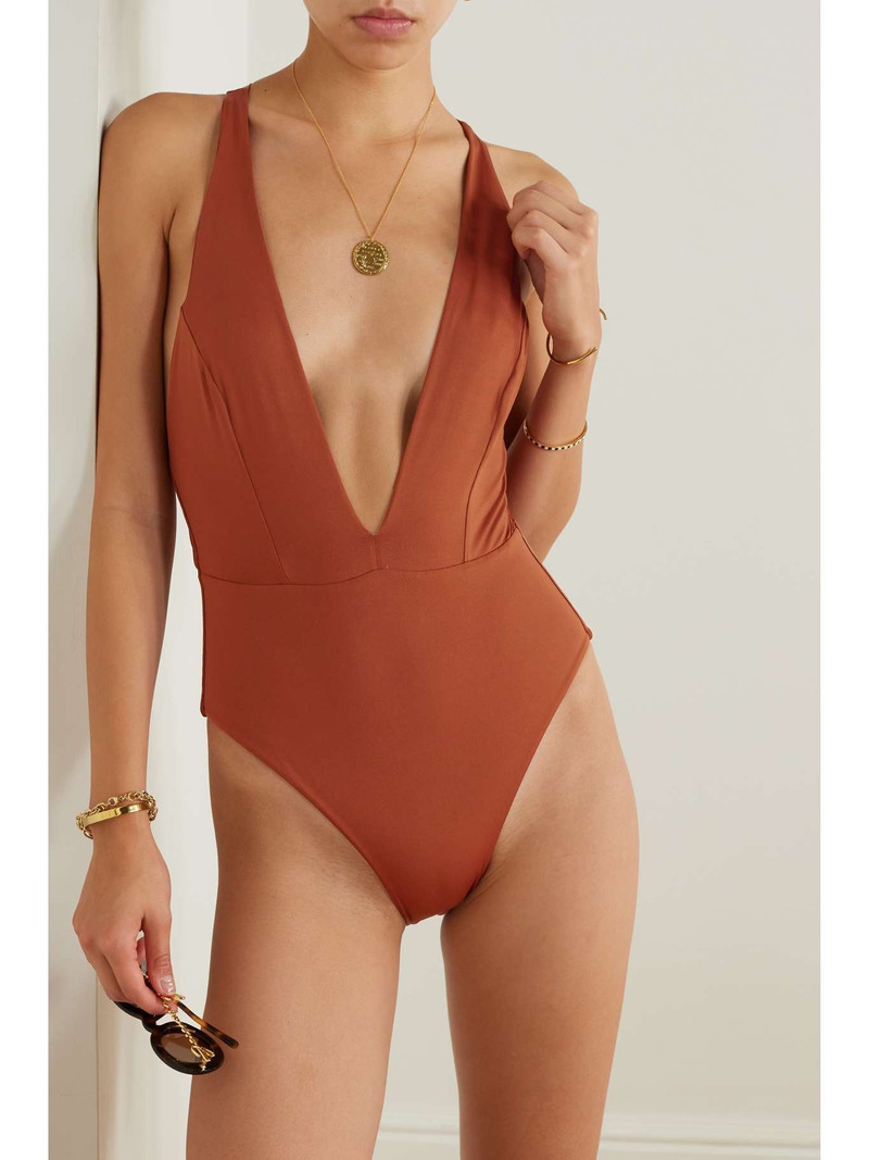 Max Mara Cristel open-back swimsuit outlook