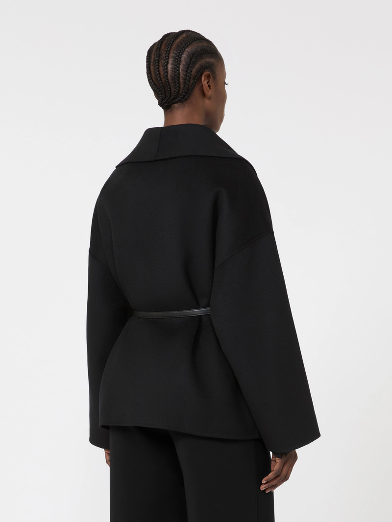 SUGHERO Wool, cashmere and silk robe coat - BLACK 4