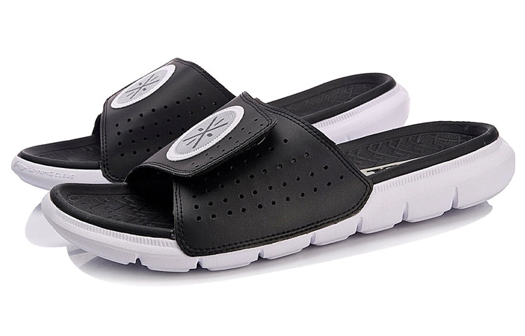 Li-Ning Wade Lifestyle Slides 'Black White' ABTN003-3 - 3